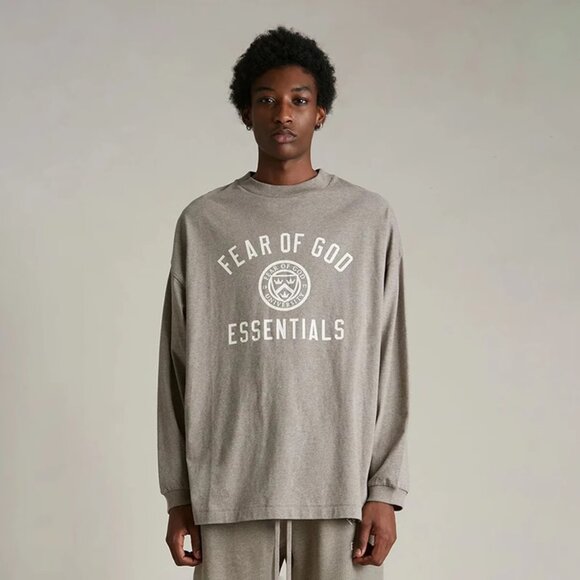 ESSENTIALS Holiday Core Logo Long Sleeve T-Shirt - Picture 1 of 3